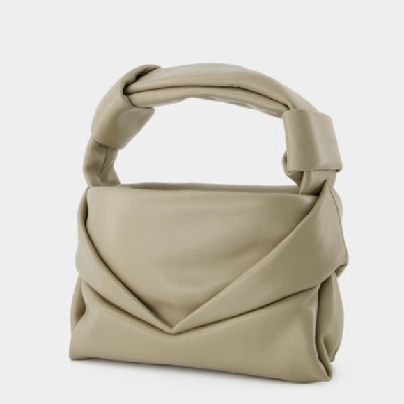 STAUD Handbags - STAUD Lamb Leather Adjustable Kiss Bag in Grey - $350.